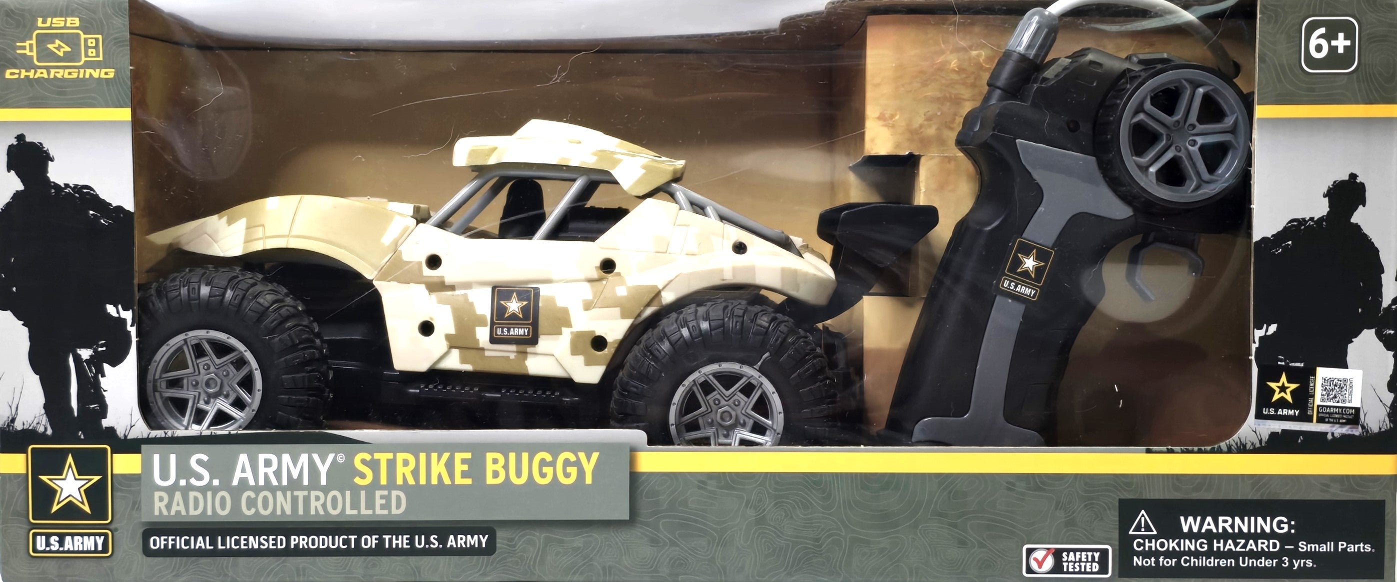 US Army Strike Buggy Radio Controlled Lights Up When Driving 6+