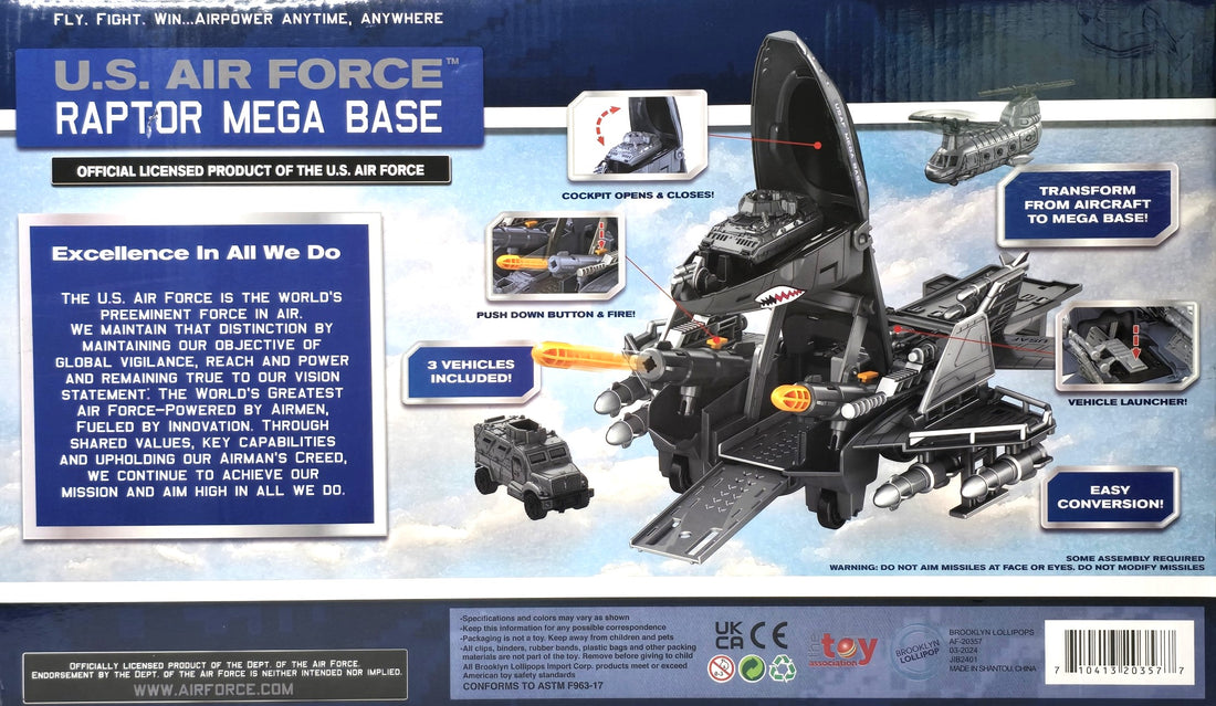 US Air Force Raptor Mega Base Transform from Aircraft to Mega Base 3+