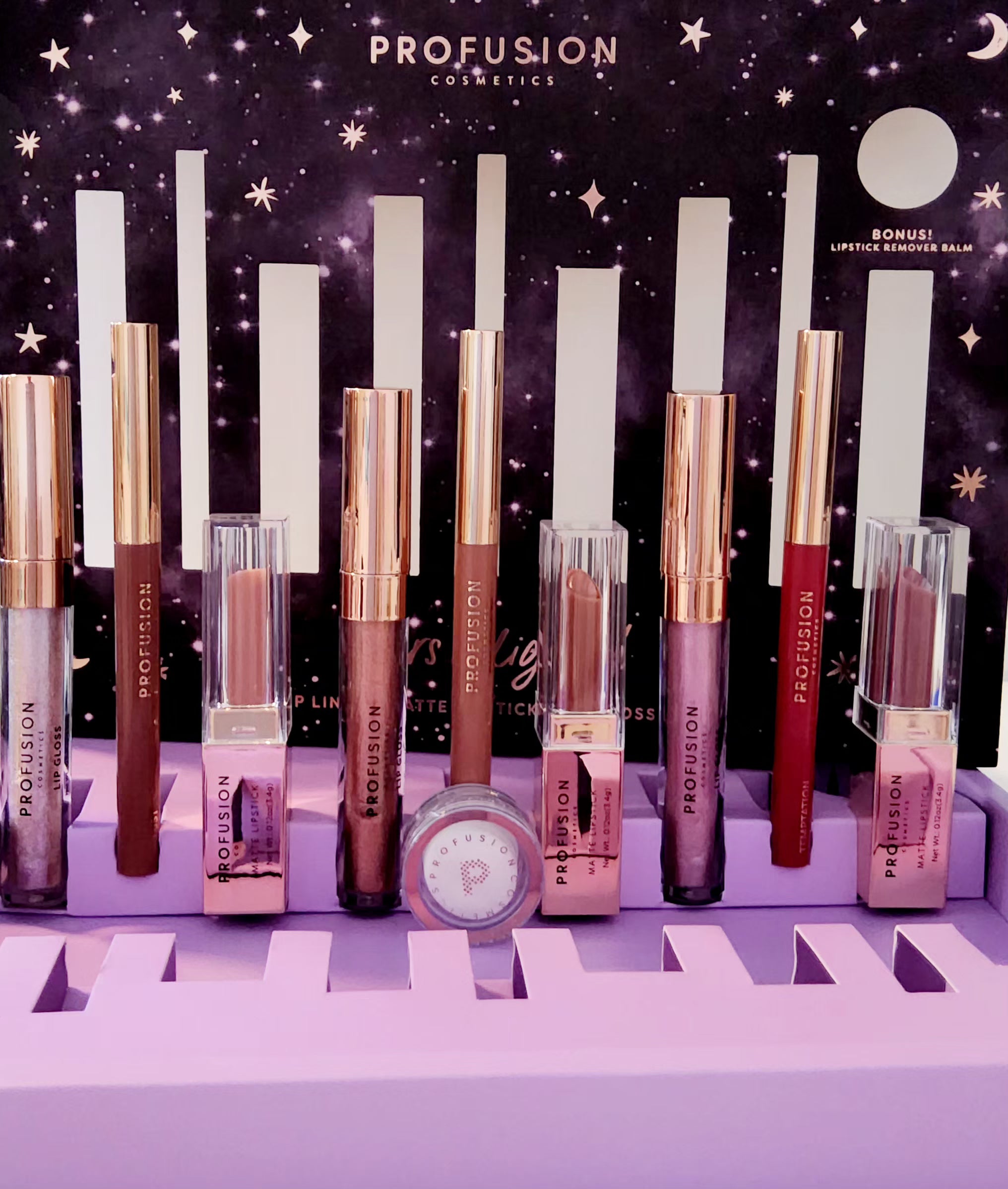 PROFUSION Stars Aligned Lip Liner Matte Lipstick Gloss Set