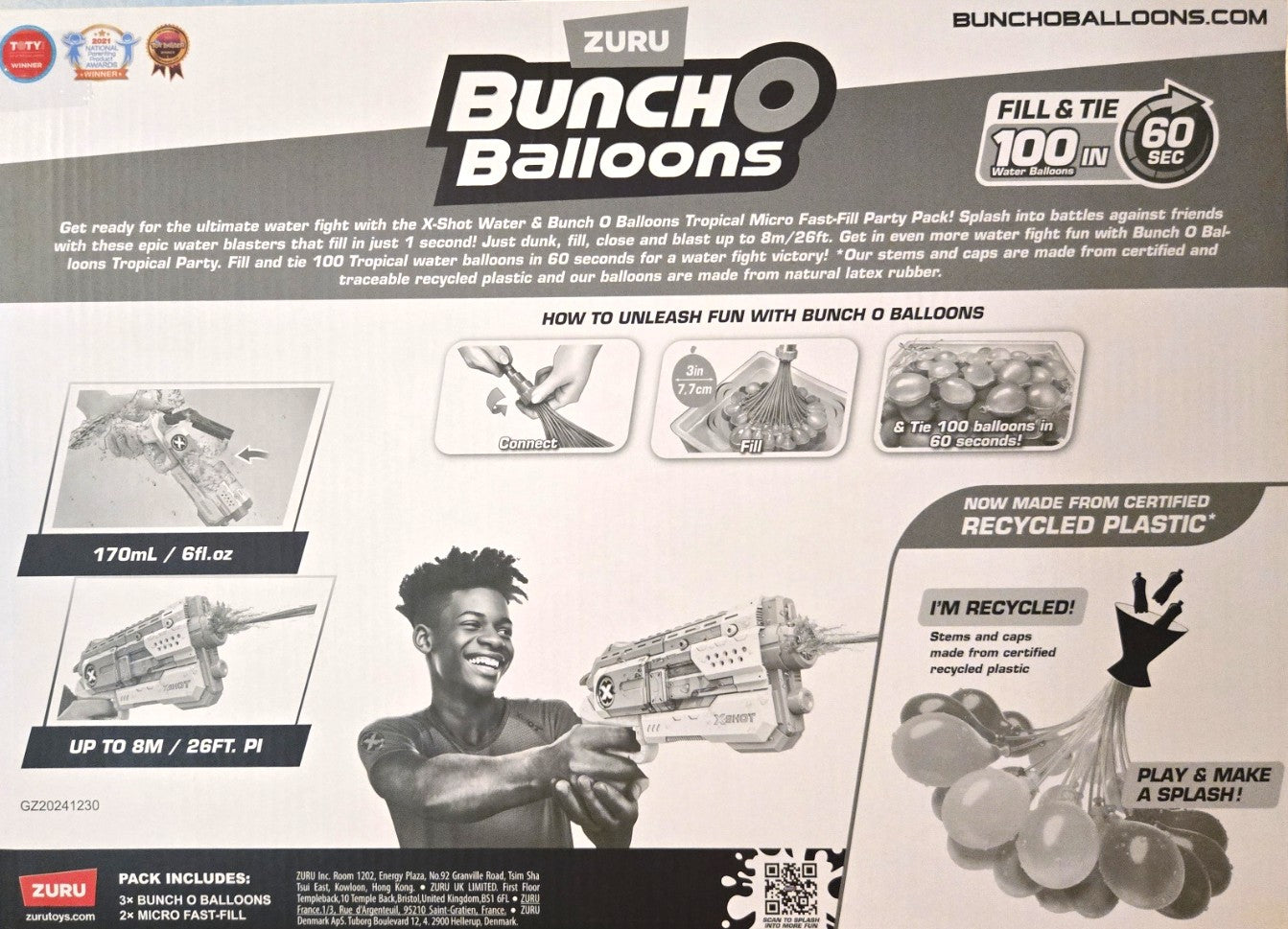 Zuru Xshot Water Micro Fast Fill Blaster with Bunch O Balloons