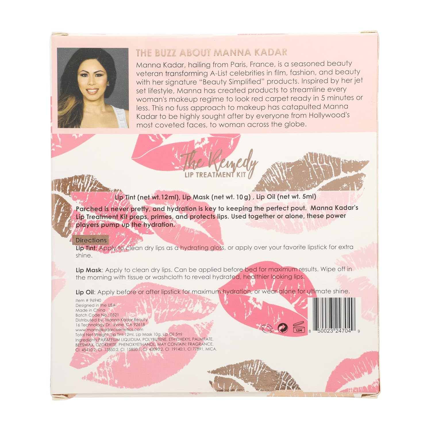 Manna Kadar Cosmetics The Remedy - Lip Tint, Lip Mask, Lip Oil