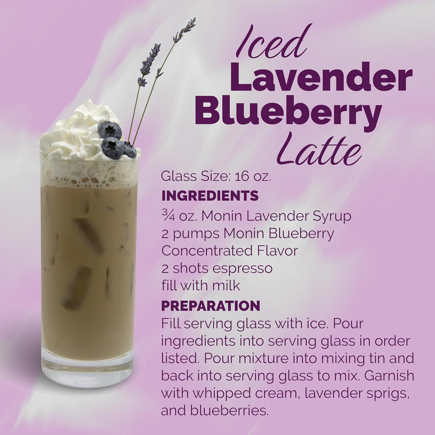 Monin - Lavender Syrup, Aromatic and Floral, Natural Flavors, Great for Cocktails, Lemonades, and Sodas, Non-GMO, Gluten-Free (750 ml)