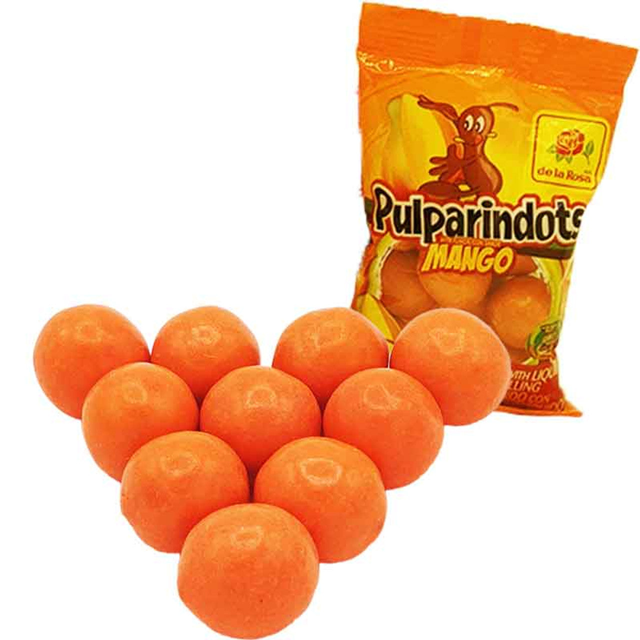 Pulparindots Dulce de Tamarindo Sabor Mango 12 Sobres 360 gr.