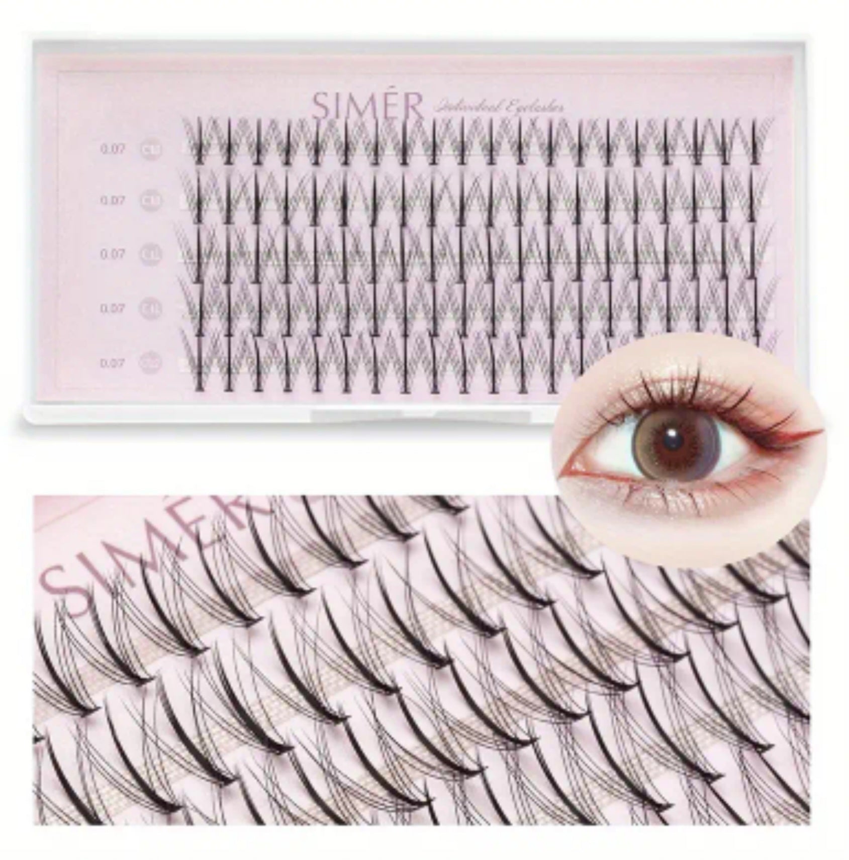 SIMER Natural Eyelash Cluster