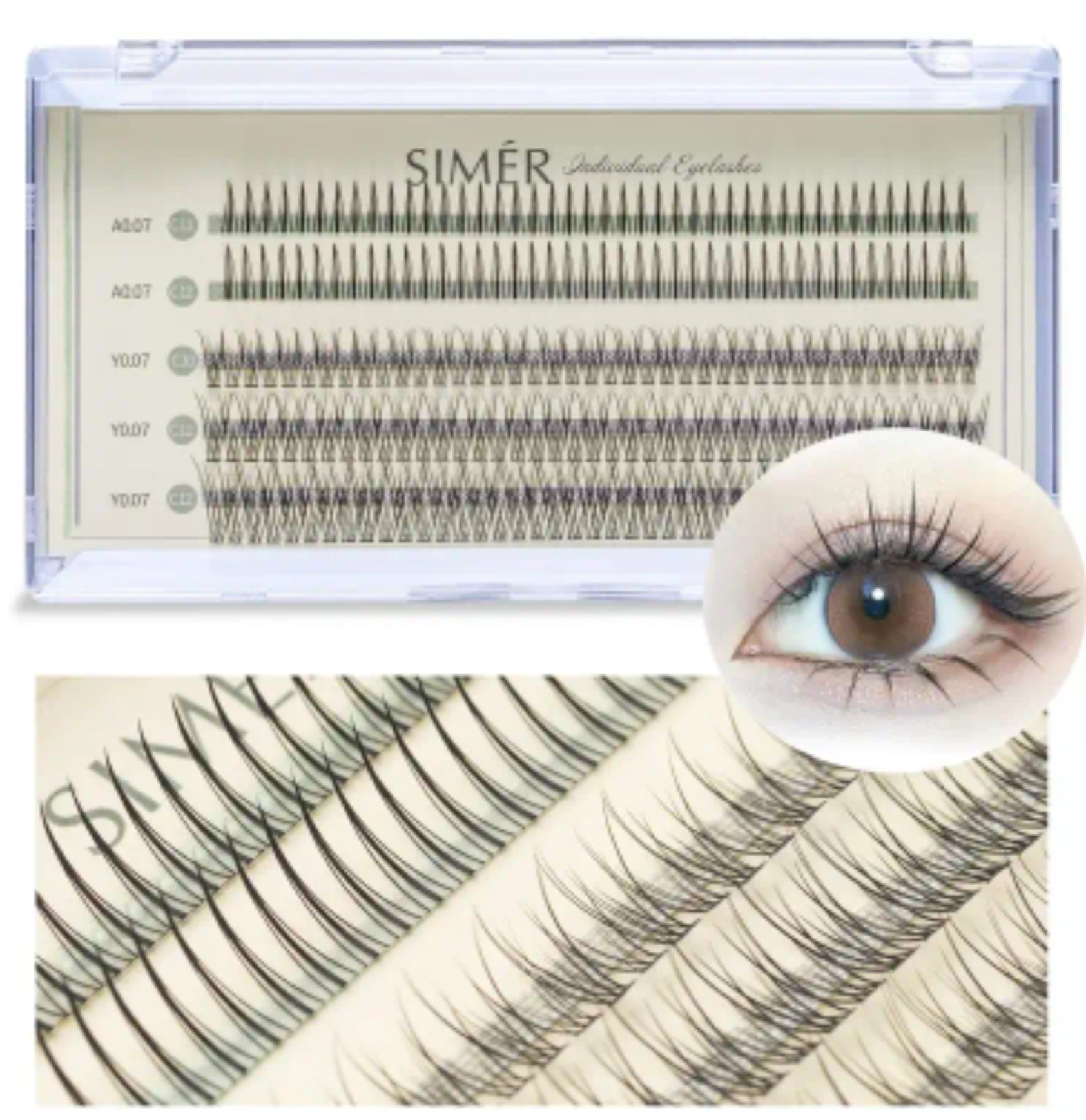 SIMER Natural Eyelash Cluster