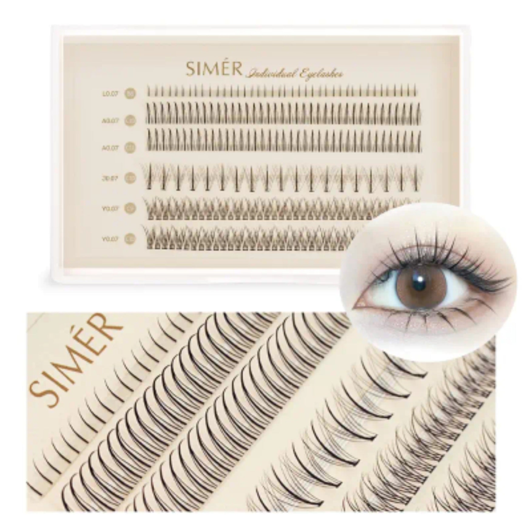 SIMER Natural Eyelash Cluster