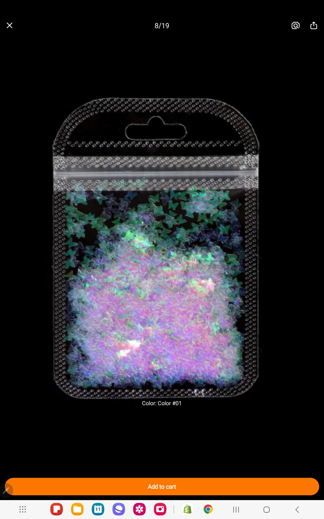 Iridescent Butterfly Sequins