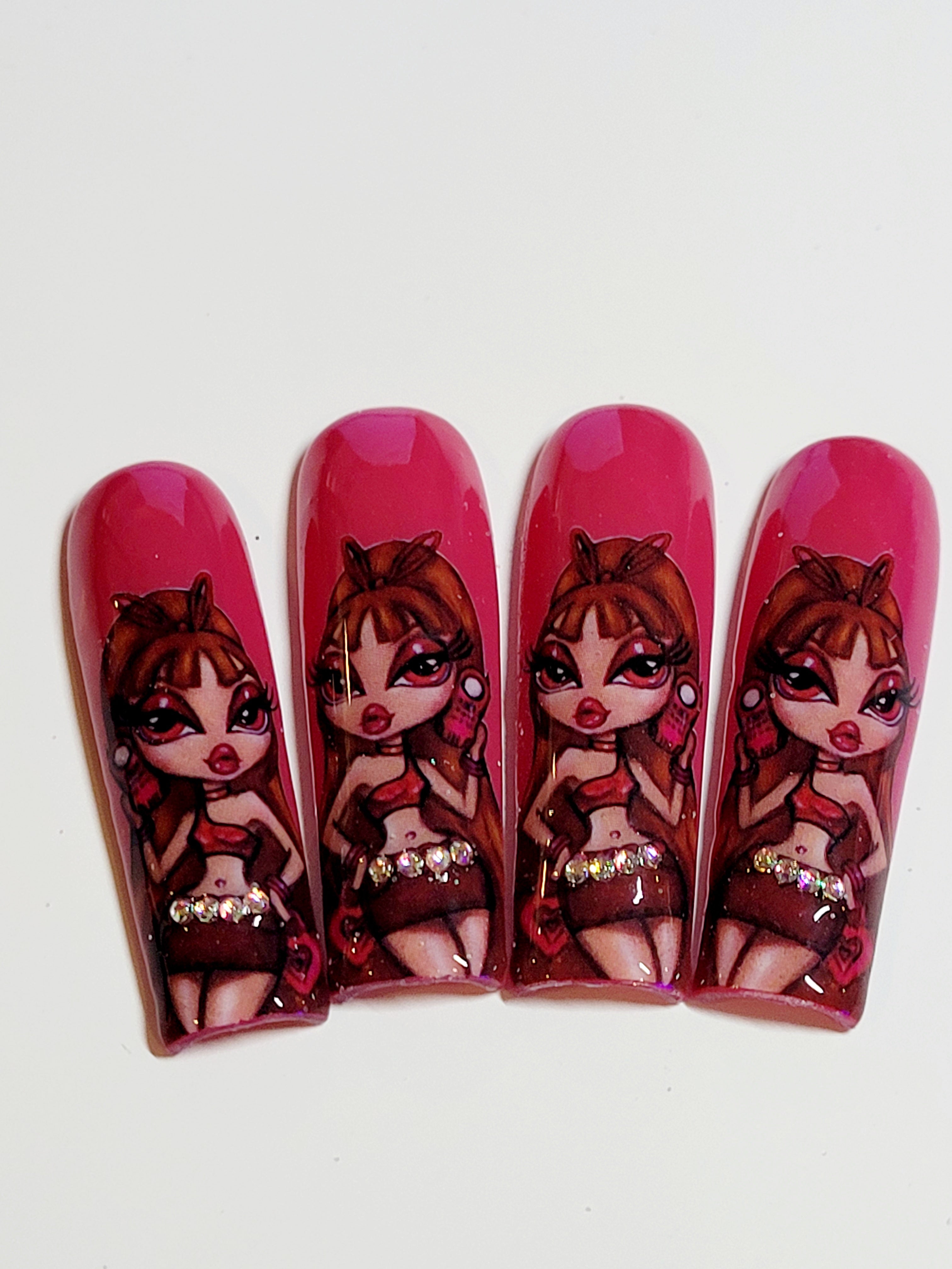 XXL Square Brat Design Press-ons