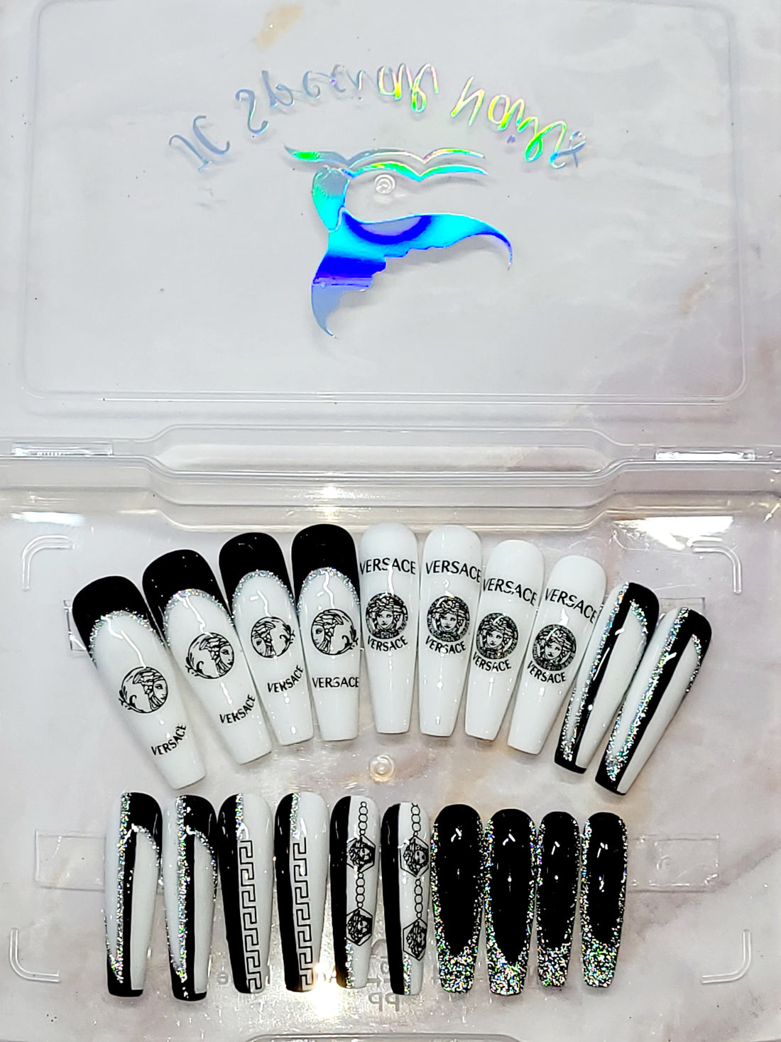 XXL Coffin Logo Decals Custom Press-ons