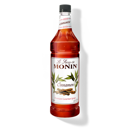 Monin - Cinnamon Syrup, Sweet and Spicy Taste of Cinnamon, Versatile Flavor, Natural Flavors, Great for Coffees, Cocoas, Ciders, and Cocktails, Non-GMO, Gluten-Free (750 ml)