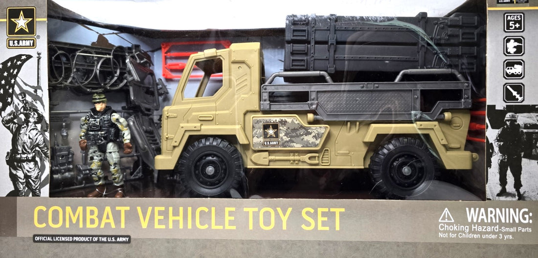 US Combat Vehicle Toy Set with Weapon Accessories Age 5+