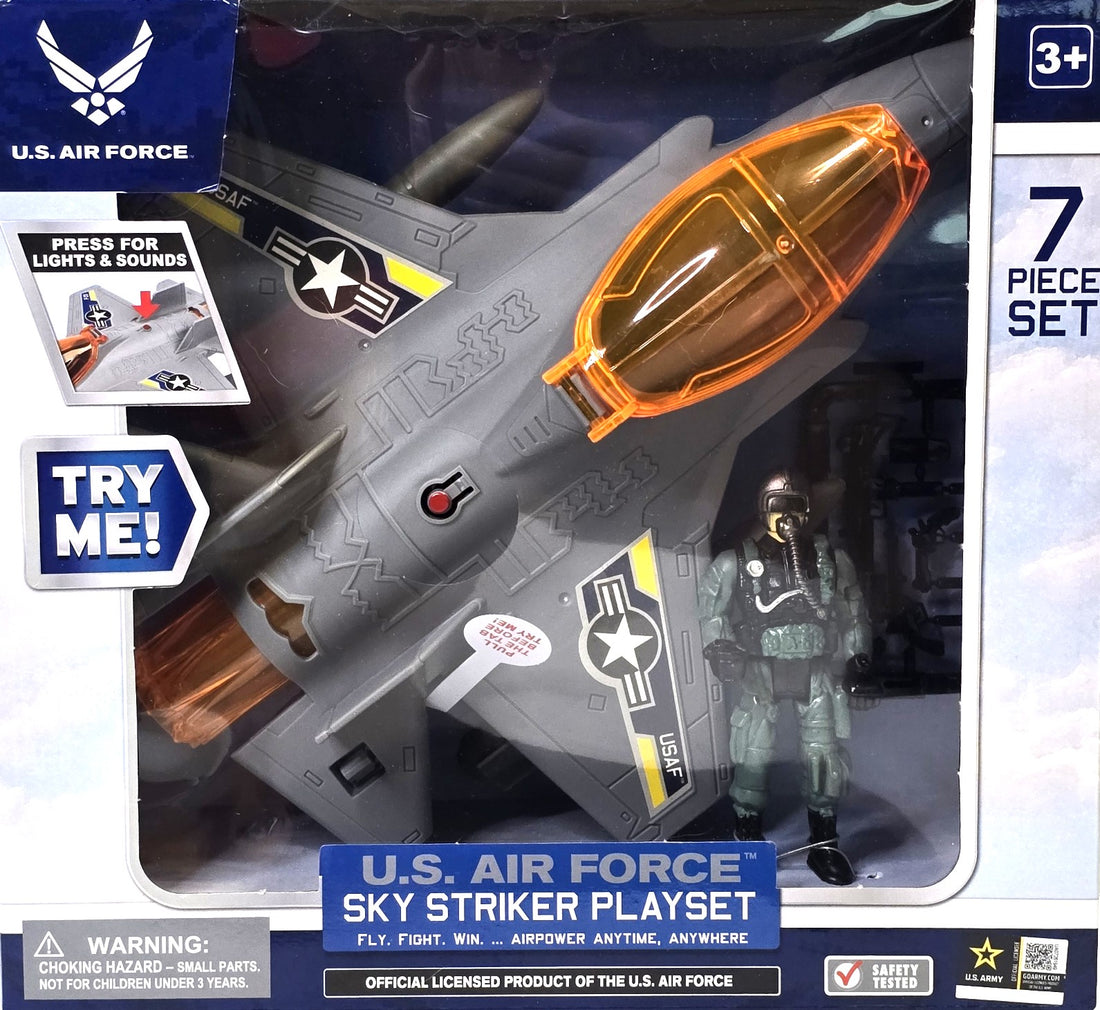 US Air Force Sky Striker Play Set with Lights and Sounds 3+