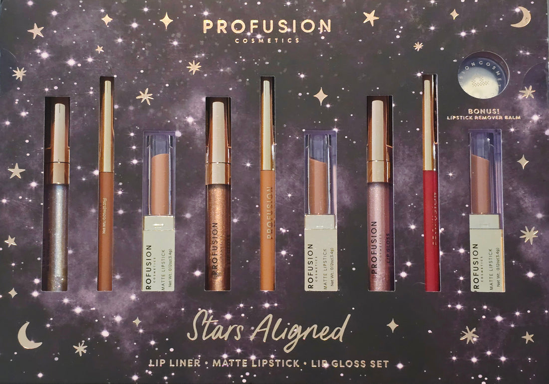 PROFUSION Stars Aligned Lip Liner Matte Lipstick Gloss Set