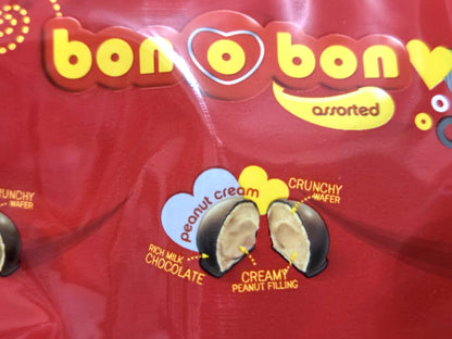 Bon o Bon Chocolate Truffle Mix, Milk, Dark, &amp; White Chocolate Truffles with a Smooth Peanut Filling, 5.29 oz