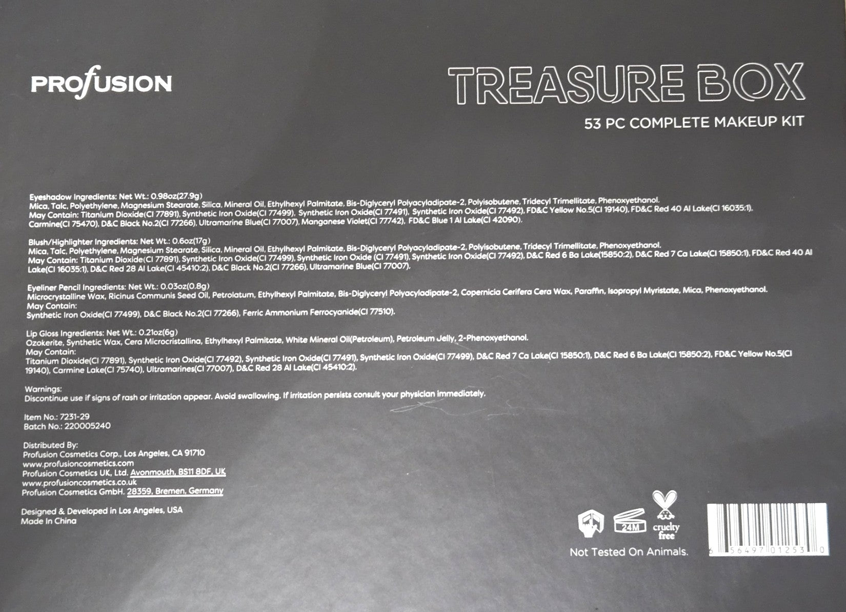 Profusion Monster Makeup Collection