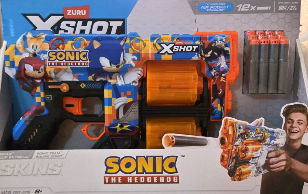 Zuru Xshot SKINS Sonic the Hedgehog 12x