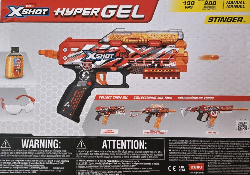 ZURU Xshot Hyper Gel Stinger 3000x 14x