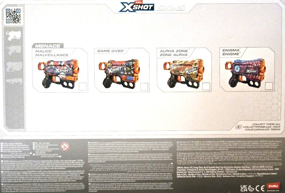 Zuru Xshot Menace Game Over SKINS 4 Pieces plus 24x