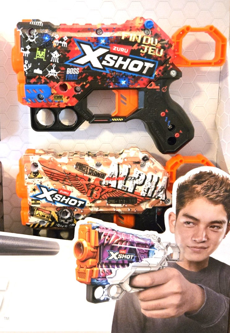 Zuru Xshot Menace Game Over SKINS 4 Pieces plus 24x