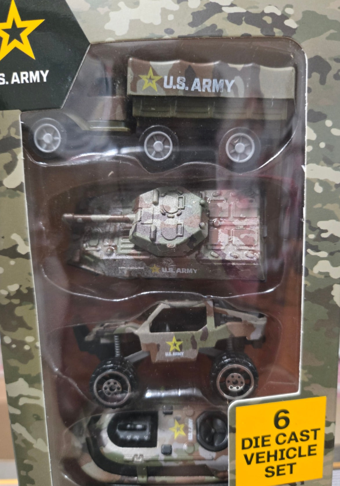 6 PC U.S. Army Die Cast Vehicle Set