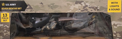 U.S. Army River Rescue Set Helicopter, Riverboat &amp; Rescue Specialist 13-pieces