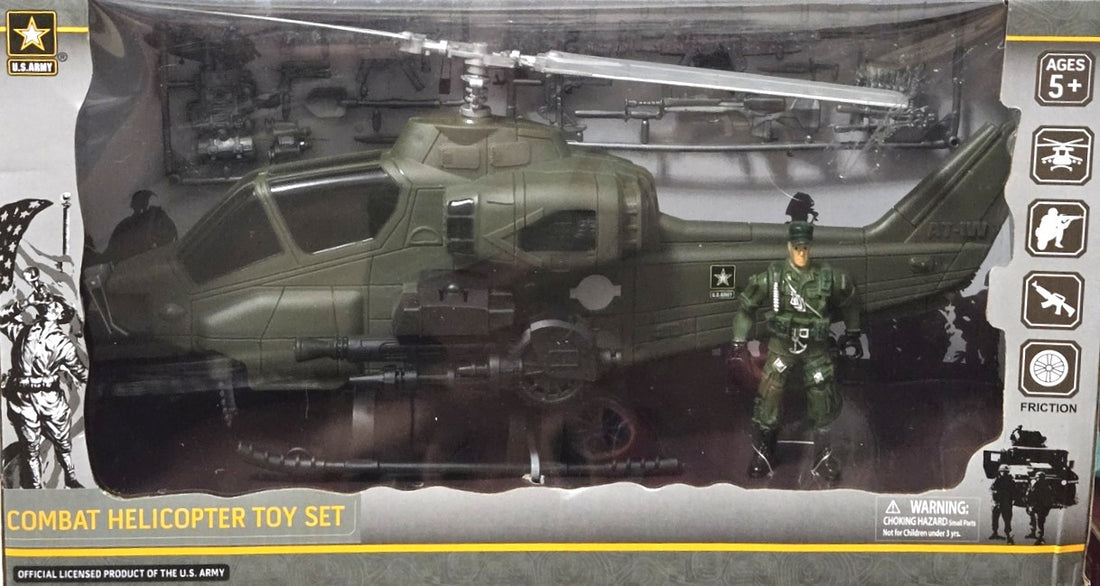 U.S. Army Combat Helicopter 1775 4-piece Toy Set