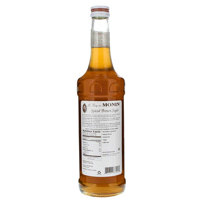 Monin - Spiced Brown Sugar Syrup, Sweet With Hints of Cinnamon, Natural Flavors, Great for Coffee, Desserts, Ciders, and Cocktails, Non-GMO, Gluten-Free (750 ml)