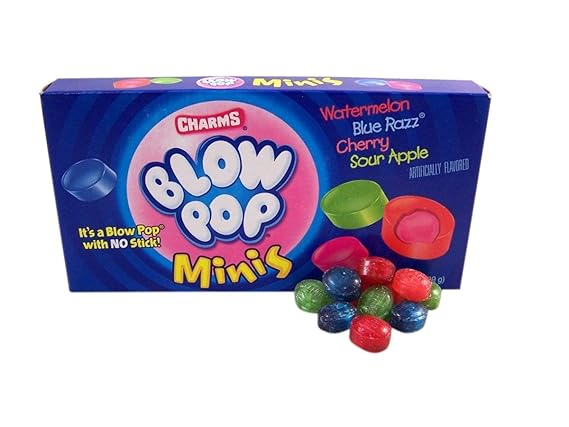 Charms Blow Pops Minis Theater Box with no Stick, 3.5 Ounces (Min. 144pieces) - 3 pks