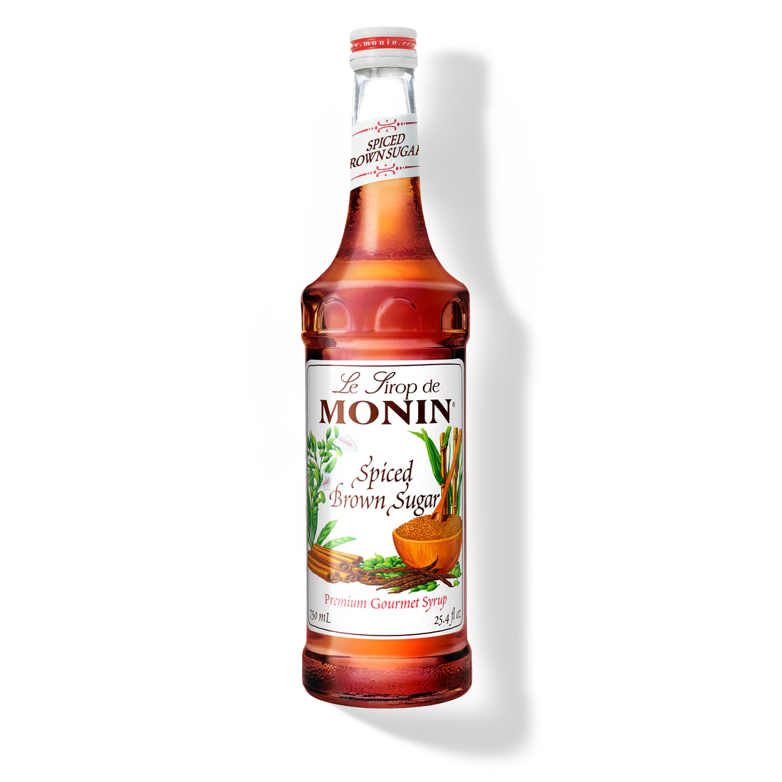 Monin - Spiced Brown Sugar Syrup, Sweet With Hints of Cinnamon, Natural Flavors, Great for Coffee, Desserts, Ciders, and Cocktails, Non-GMO, Gluten-Free (750 ml)