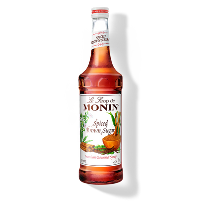 Monin - Spiced Brown Sugar Syrup, Sweet With Hints of Cinnamon, Natural Flavors, Great for Coffee, Desserts, Ciders, and Cocktails, Non-GMO, Gluten-Free (750 ml)