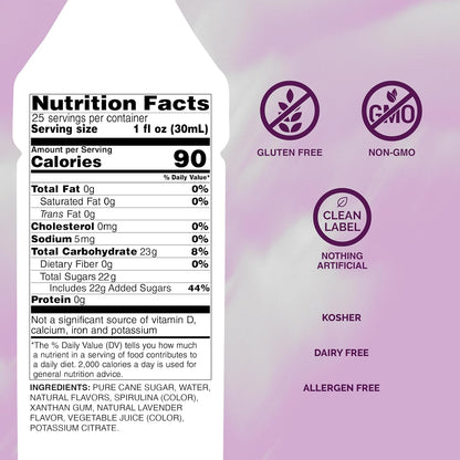 Monin - Lavender Syrup, Aromatic and Floral, Natural Flavors, Great for Cocktails, Lemonades, and Sodas, Non-GMO, Gluten-Free (750 ml)