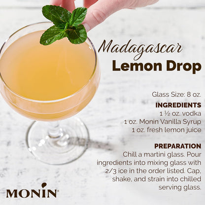 Monin - Lavender Syrup, Aromatic and Floral, Natural Flavors, Great for Cocktails, Lemonades, and Sodas, Non-GMO, Gluten-Free (750 ml)