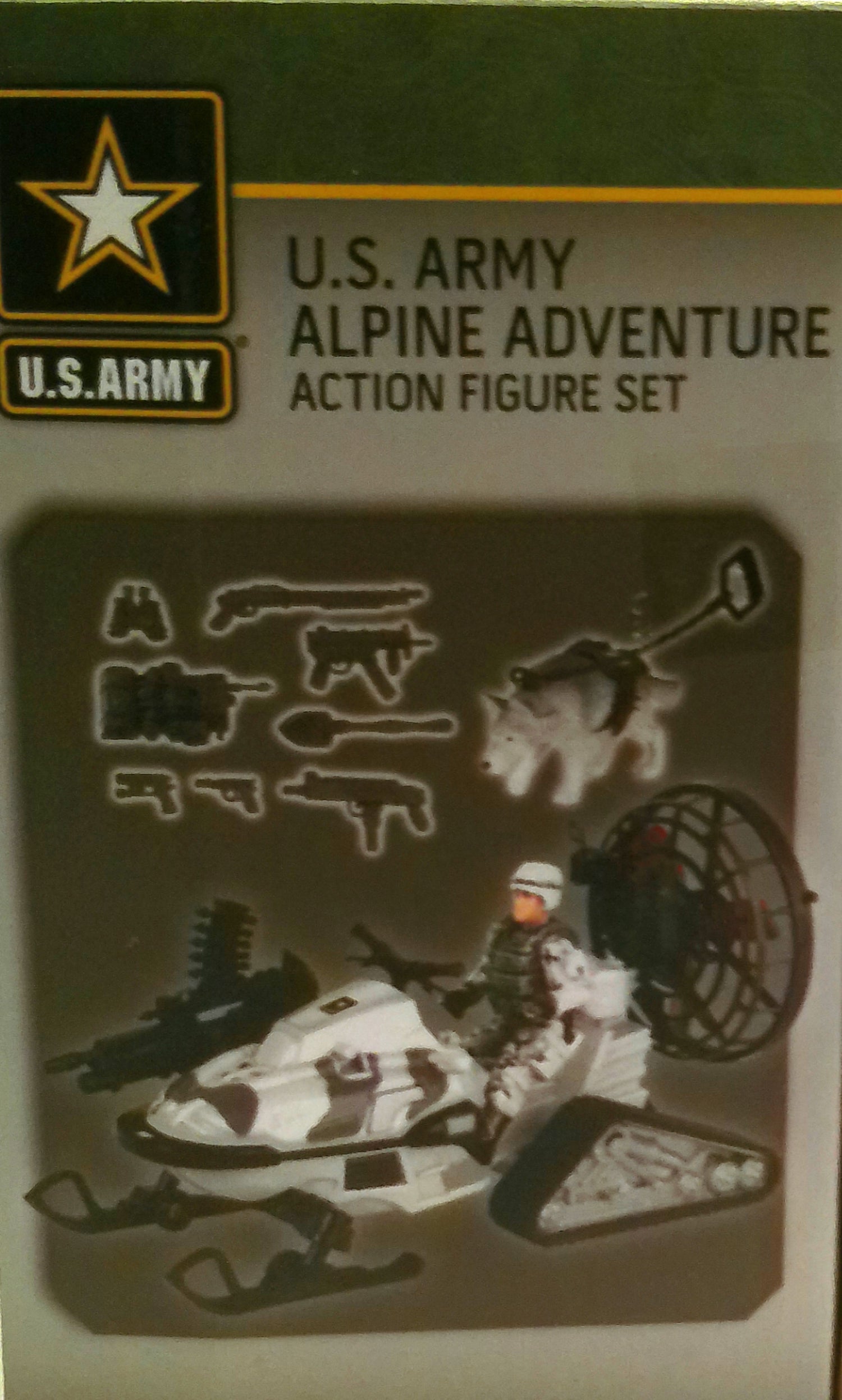 United States Army Action Figures &amp; Kids Snowmobile Military Toys Set w/ Snow Mobile,