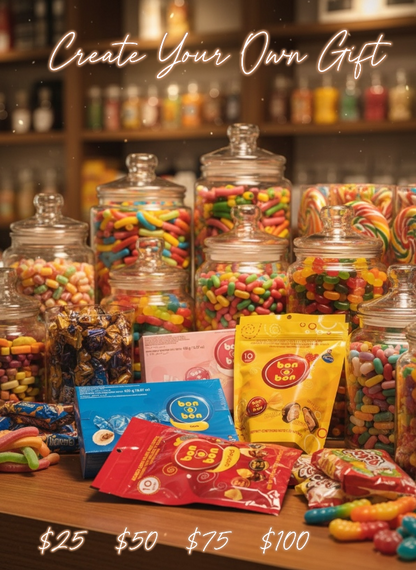 Create Your Own Gift Four Available Packages $25  $50  $75  $100