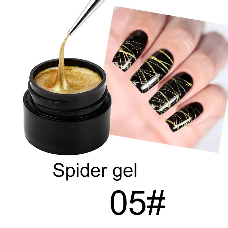Colors Spider Line Nails Art Gel Polish Boxed UV Painting Gel Nail Polish Spider Gel Lacquer Web Stickers Gel Dropship TSLM1