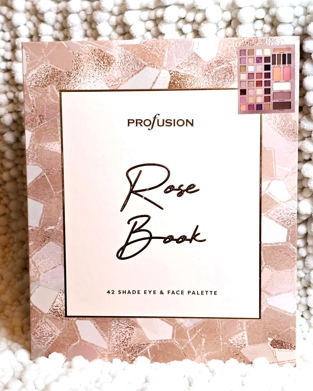 Profusion Rose Book Eye Shadow and Blush Palette, 42 Shades, Makeup Collection