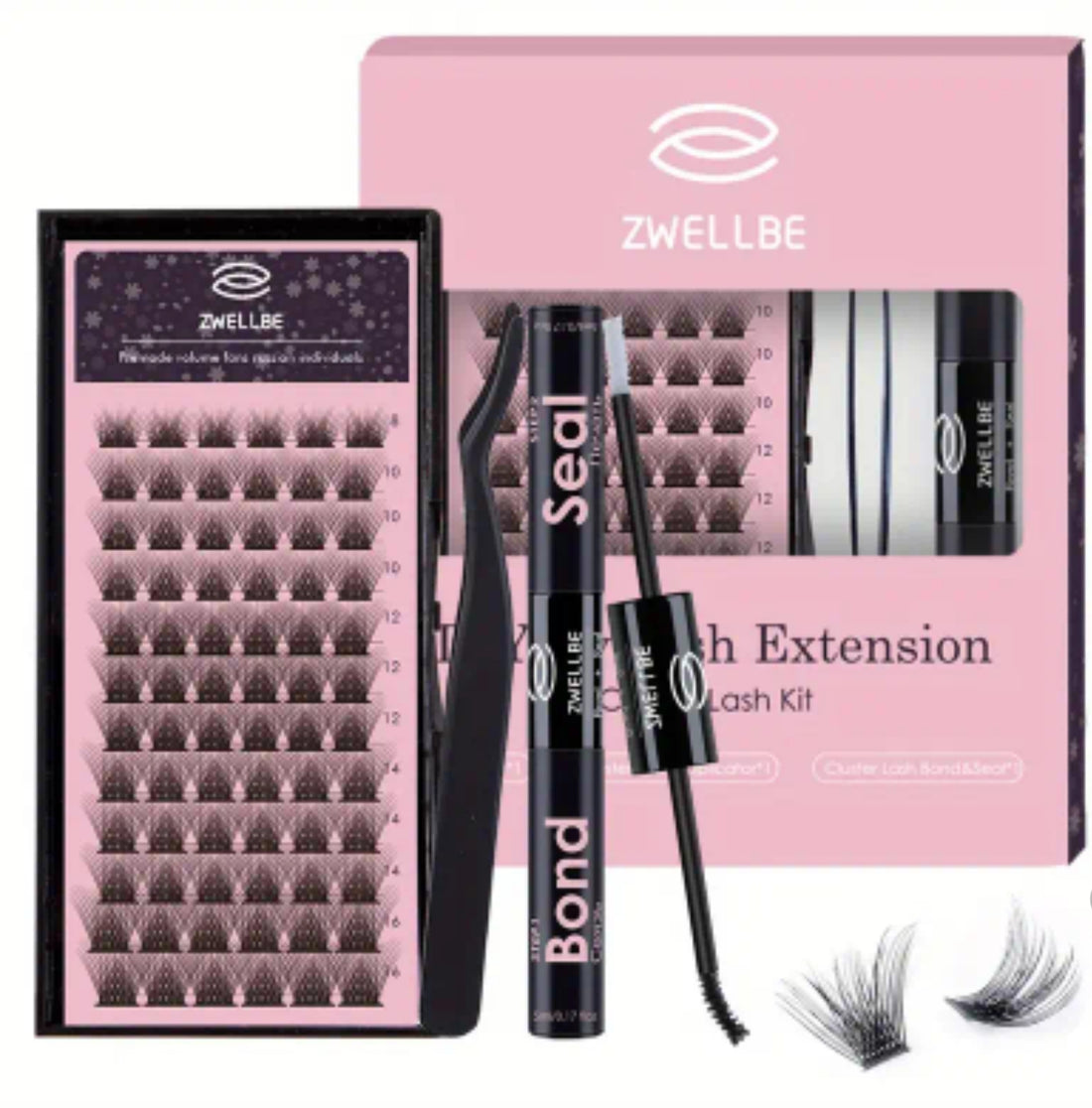 72 Eyelashes Extension Cluster Kit