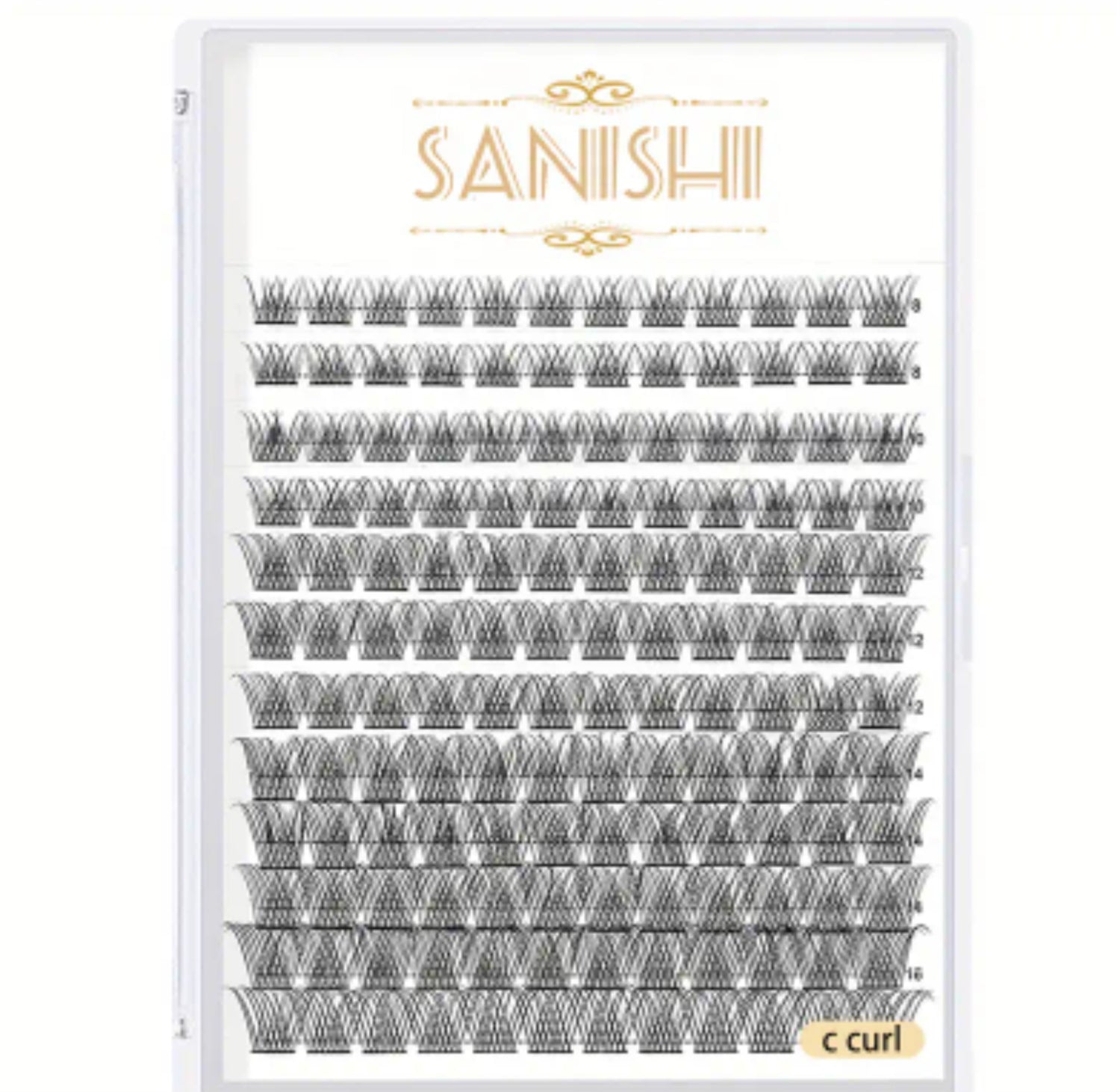 SANISHI  144 Lash Clusters C &amp; D Curl (Pre-Order)