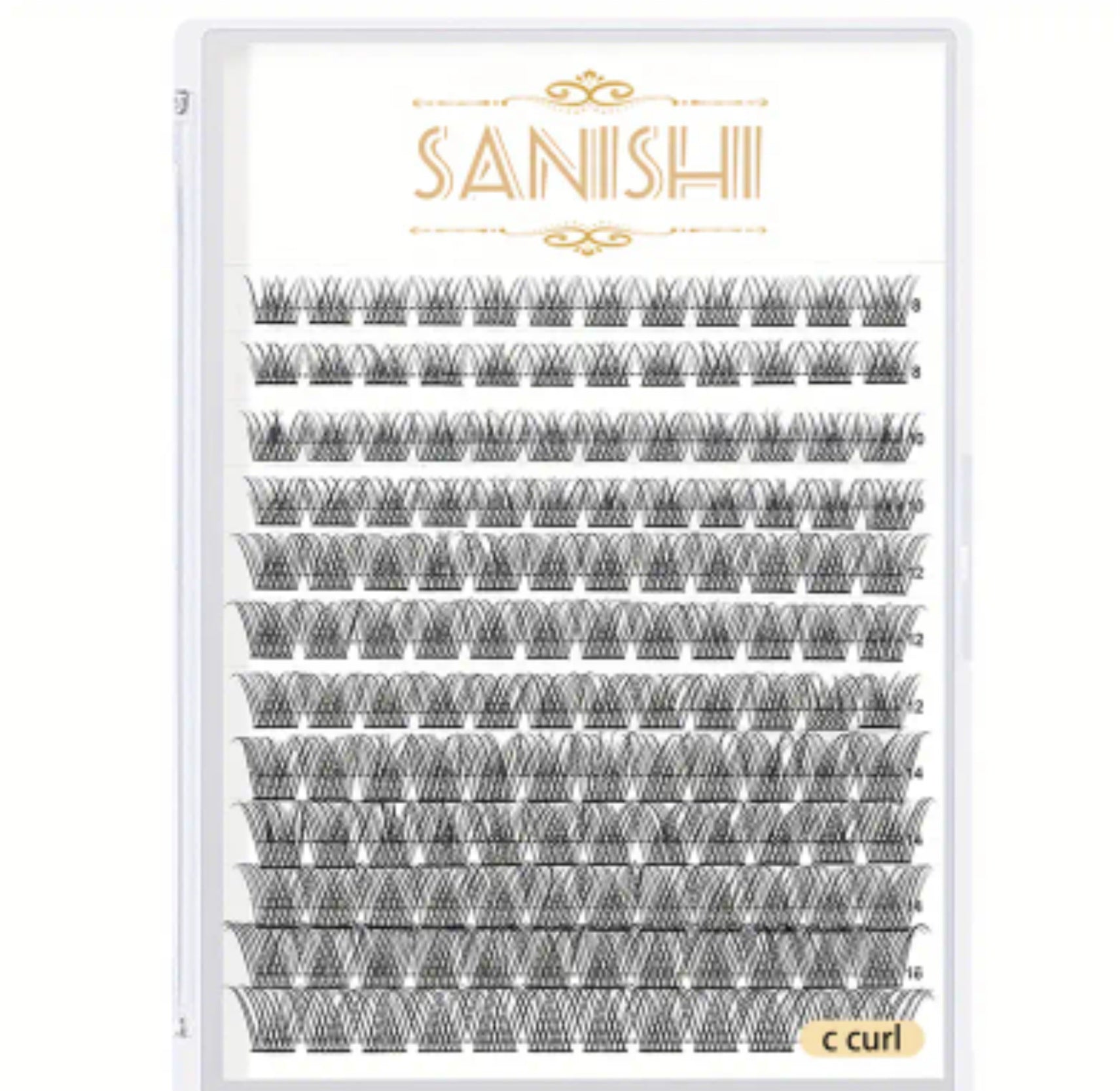 SANISHI  144 Lash Clusters C &amp; D Curl (Pre-Order)