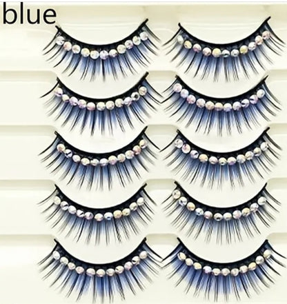 3D Eyelashes with Shiny Rhinestones