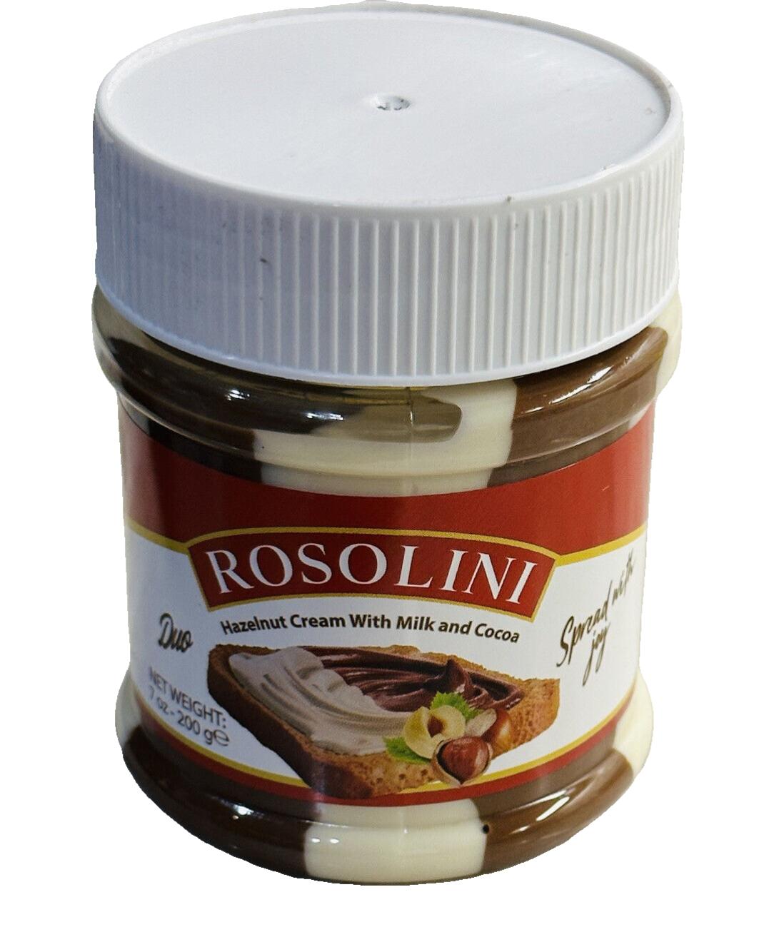Rosolini Duo Hazelnut Cream with Milk and Cocoa Spread, 7 OZ (2 Pack)