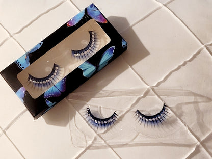 3D Eyelashes with Shiny Rhinestones